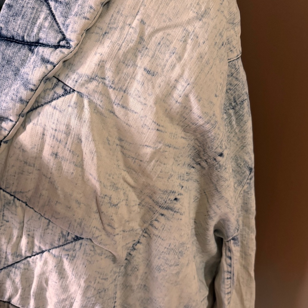 Norma Kamali Blue Denim Quilted Coat - Picture 4 of 4